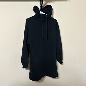 ZARA Women Plain Black hoodie